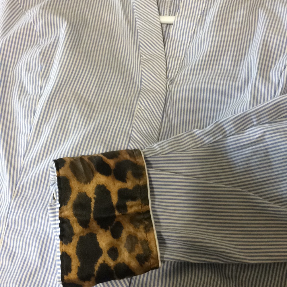 Blue Pin-Striped Button Down - Picture 2 of 3